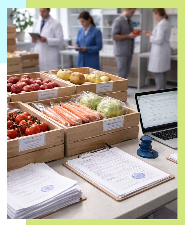 Сертификация овощей и фруктов в Долгопрудном от 8624 р. | Алешин-Длг