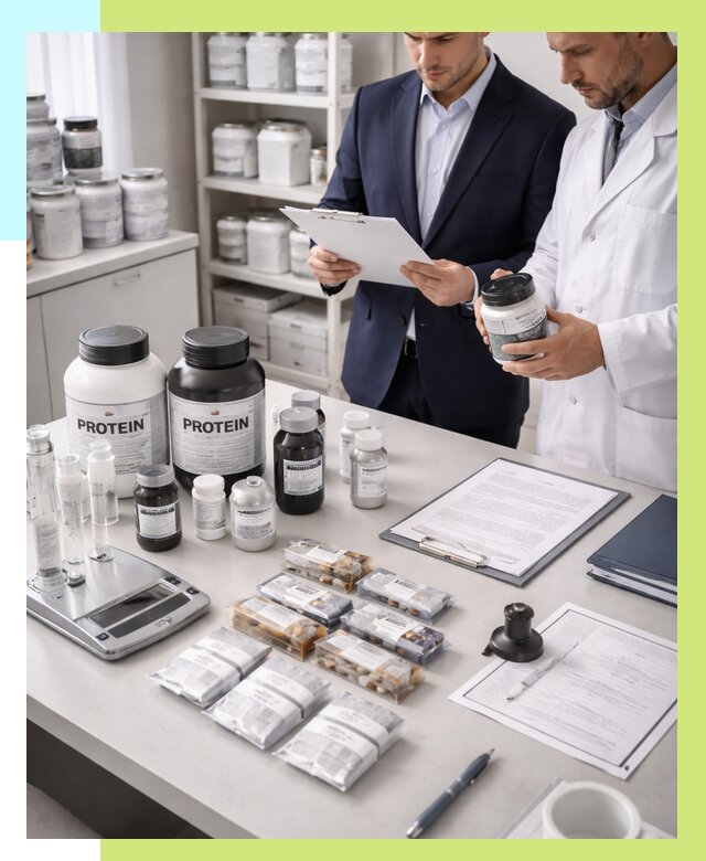 Сертификация спортивного питания в Долгопрудном от 15219 р., Алешин-Длг