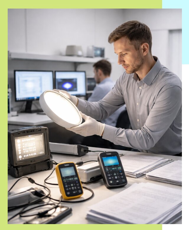 Сертификация светильников в Долгопрудном: испытания и оформление