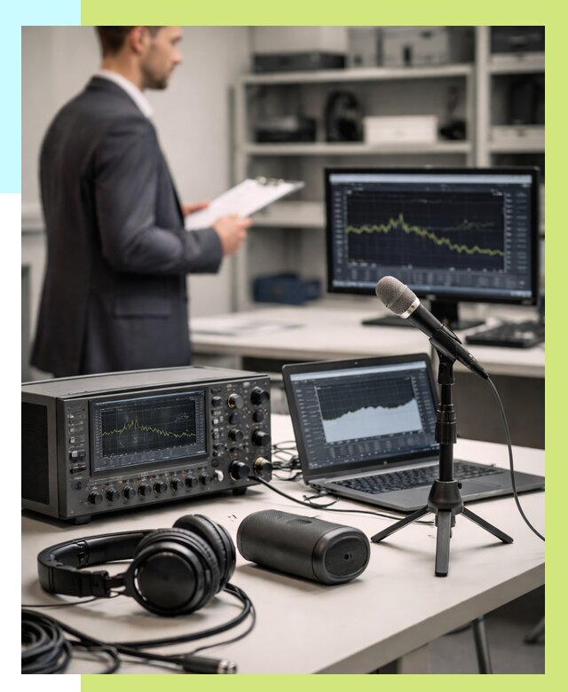 Сертификация аудиотехники в Долгопрудном от 15219 р., Алешин-Длг