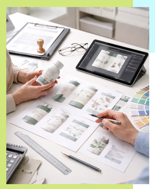 Профессиональная разработка дизайна и текста этикетки продукции в Долгопрудном