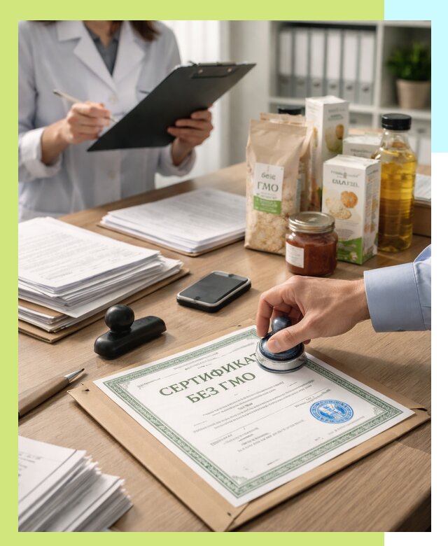Получение сертификата Без ГМО для продукции в Долгопрудном